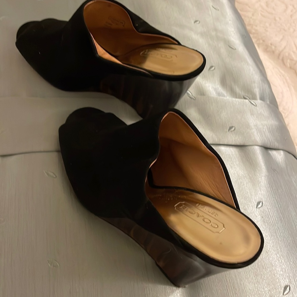 Coach open toed wedge
